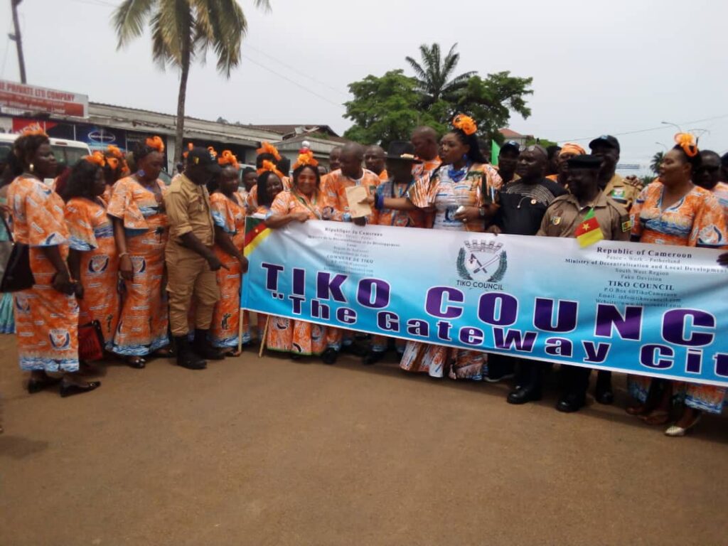 Staff of tiko council led by mayor peter Ikome mesoso on international labour day 2023
