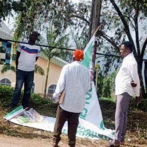 Chief Nnane and Nzuobontane Confront those who pull down Banner in Bangem