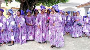 Cross Section of Nyasoso Wives and Daughters, Dancing at Event