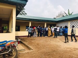 Mayor of Bangem Council and Stakeholders walk around the Center