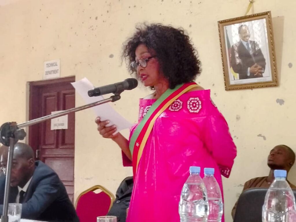 Mayor Ngassa Rose, Addressing Councilors at Session