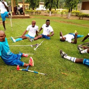 Ndifor at Practice Session with Team Mates