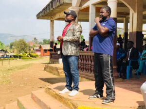 L-R Epinkwelle Etone of MINESEC K/M & Epie Ernest at Ceremony