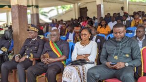 Officials at Paul Biya's Stadium, Bangem