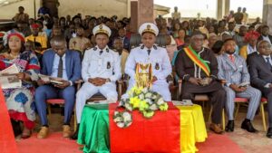 SDO, Kupe Muanenguba, Middle, with Officials at Paul Biya's Stadium Bangem