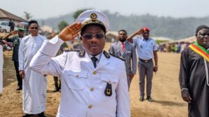 Singing of the National Anthem at Paul Biya's Stadium, Bangem