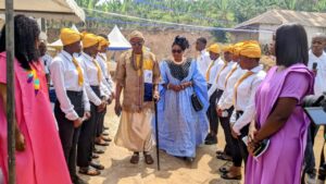 Blasius Ngome and Wife Arrives Ceremonial Ground