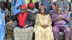 L-R Chief of Mbat, Wife and Mayor, Bangem Council