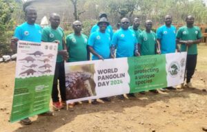 Officials of Bayang Mbo Wildlife Sanctuary at Ceremony