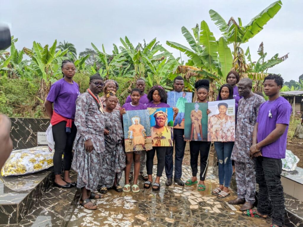 Epenebel-Nninong: Celebrating the lives of Sango Martin Mballe, Nyango Dielle & Nyango Senge The Mballes with portraits of their departed parents