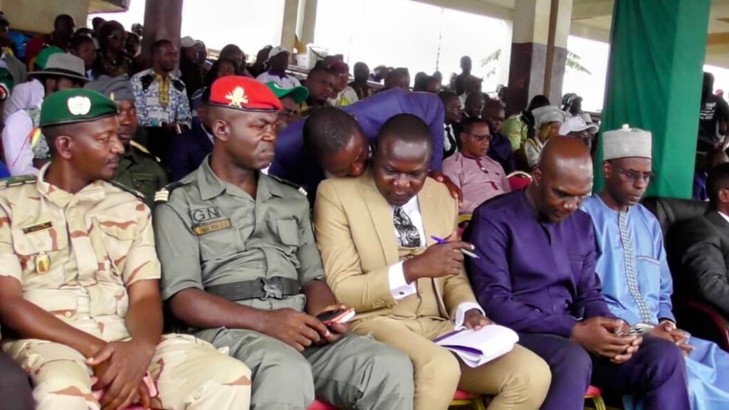 Cross Section of Officials at Grandstand