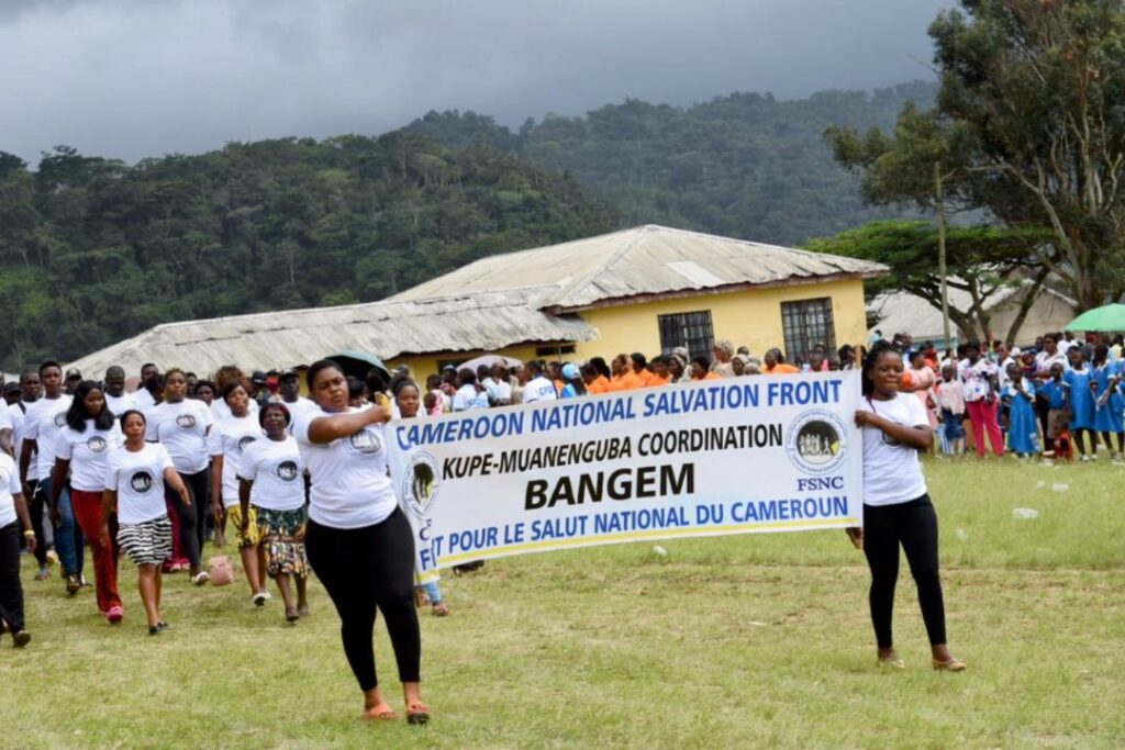 FSNC Militants Marching in Bangem on May 20, 2024