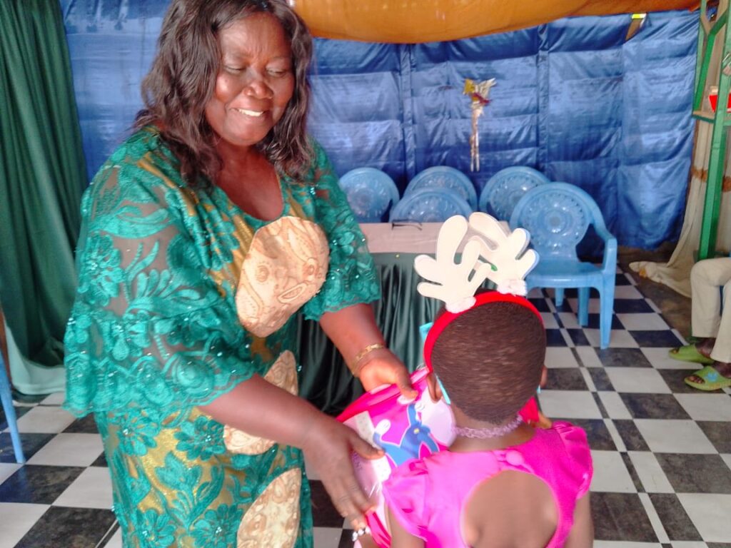 Pupil Receiving Prize at Ceremony