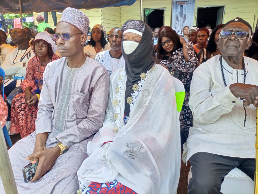 L-R, Dairo Saly, DO Bangem Sub Division, Wife & HRH Chief Nnane Nnoko Emmanuel, Paramount Ruler of Bangem