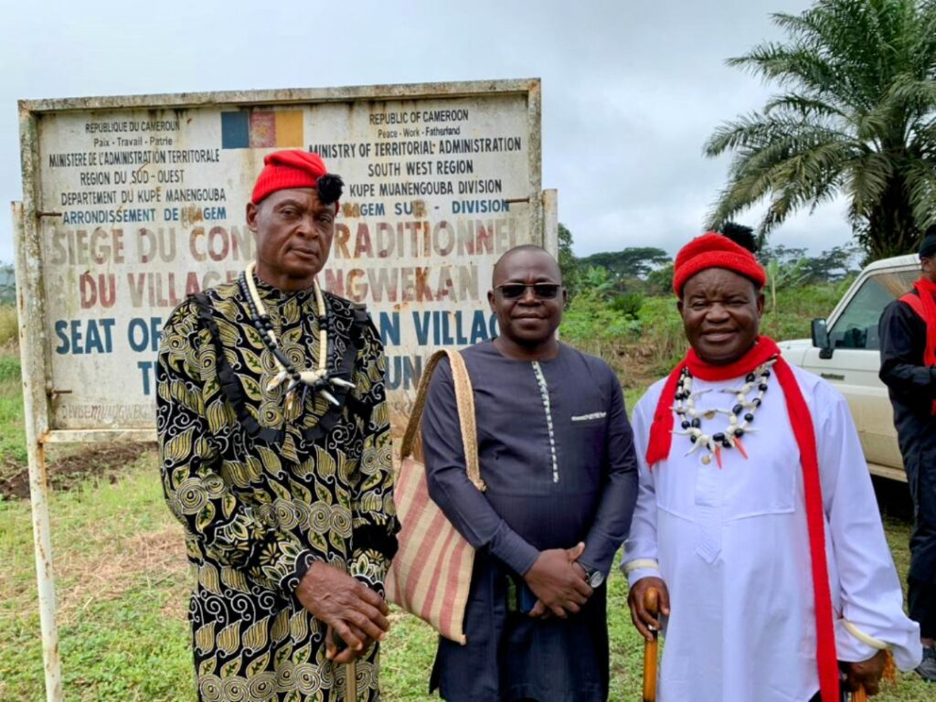 Conservator, Middle, with Chiefs of Ebamut, Left & Muangwekan, Right