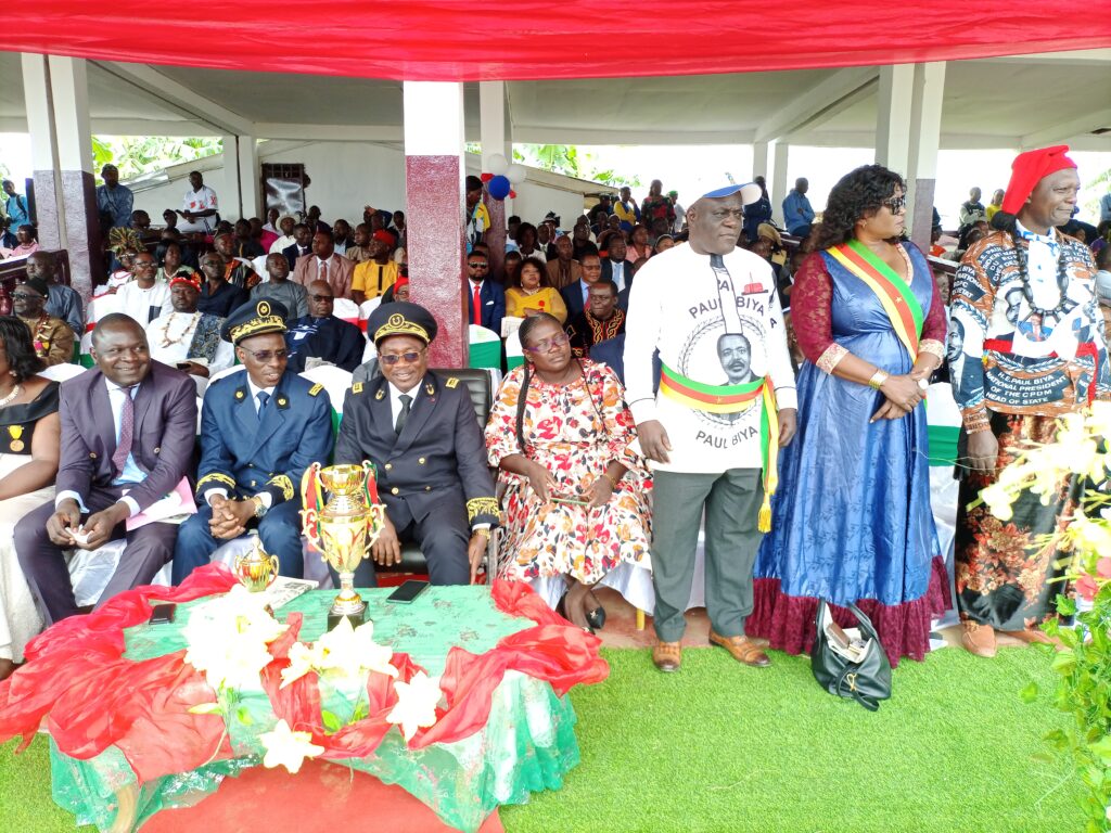 Officials at Paul Biya Stadium, Bangem on National Day Celebration