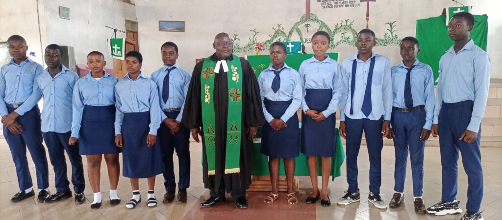 Rev. Eyakwe, Middle with Cross Section of Laureates at Ceremony