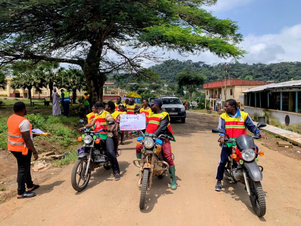 Cross Section of Bike Riders at Sensitization Campaign